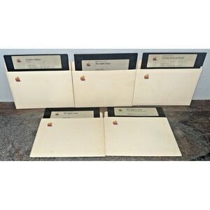 Vintage Apple II 5.25" Floppy Disk Lot of 29 - Case System Utilities BASIC Games